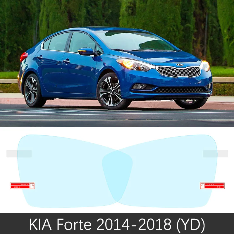 Полное покрытие Защитная пленка для KIA Forte 2009~ автомобиля зеркало заднего вида непромокаемые противотуманные аксессуары Cerato K3 Vivaro - Название цвета: Forte 2014-2018