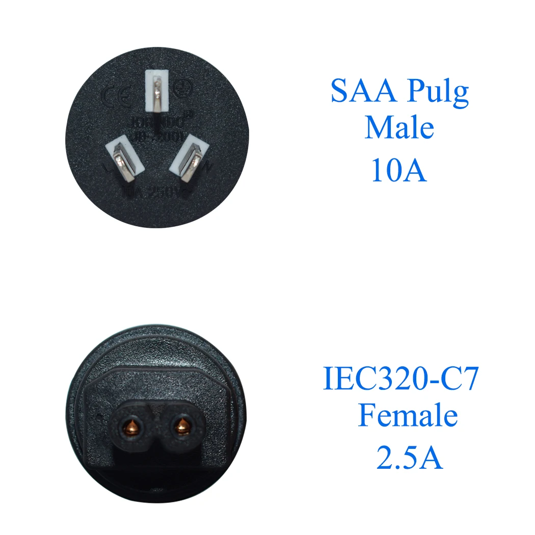 SAA TO IEC320 C7 Power converter,AU TO C7 AC Conversion plug,10A/250V,Used to connect laptop power adapter