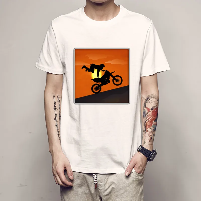 Motocross Racing Tees Men T Shirt Print Letter T-shirt Casual White Black Short Sleeve Cotton 2021 Spring Summer Luxury Brand | Мужская