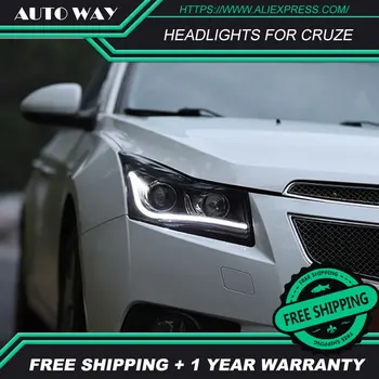 

Car styling LED HID Rio LED case for Chevrolet Cruze headlights 2009-2015 Chevrolet Cruze headlight Bi-Xenon Lens low beam