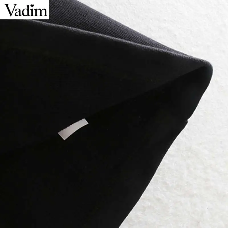Vadim для женщин шикарное лоскутное свитшоты свободного кроя с пышными рукавами и круглым вырезом пуловеры верхняя одежда Стильные топы HA586
