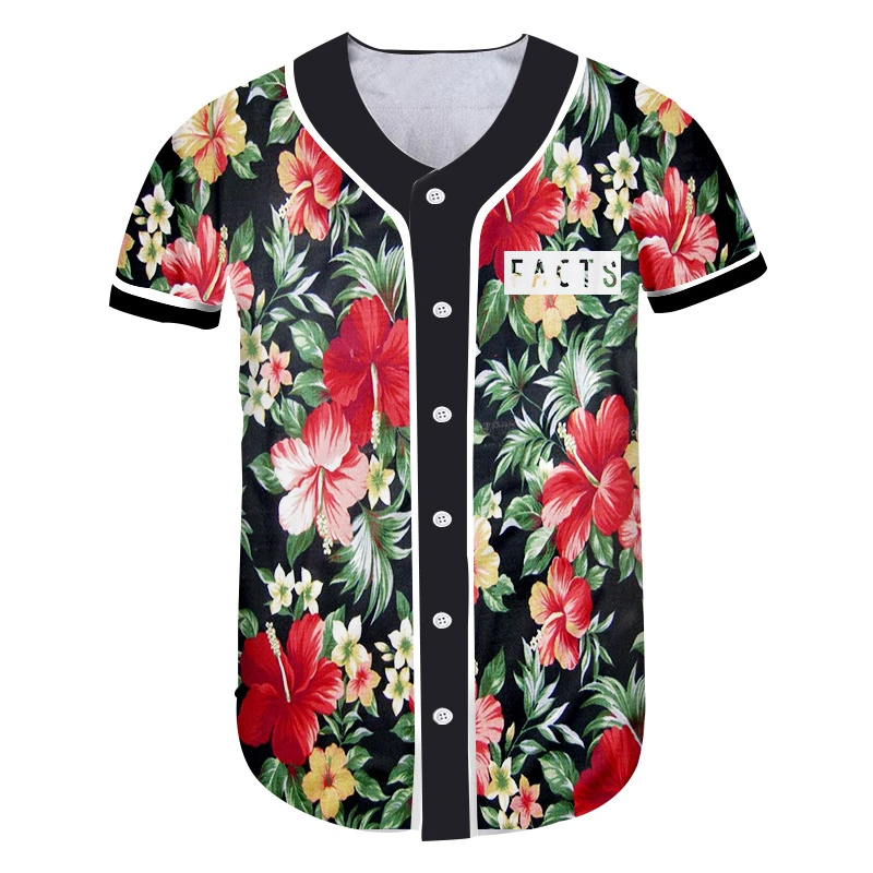 floral baseball jersey