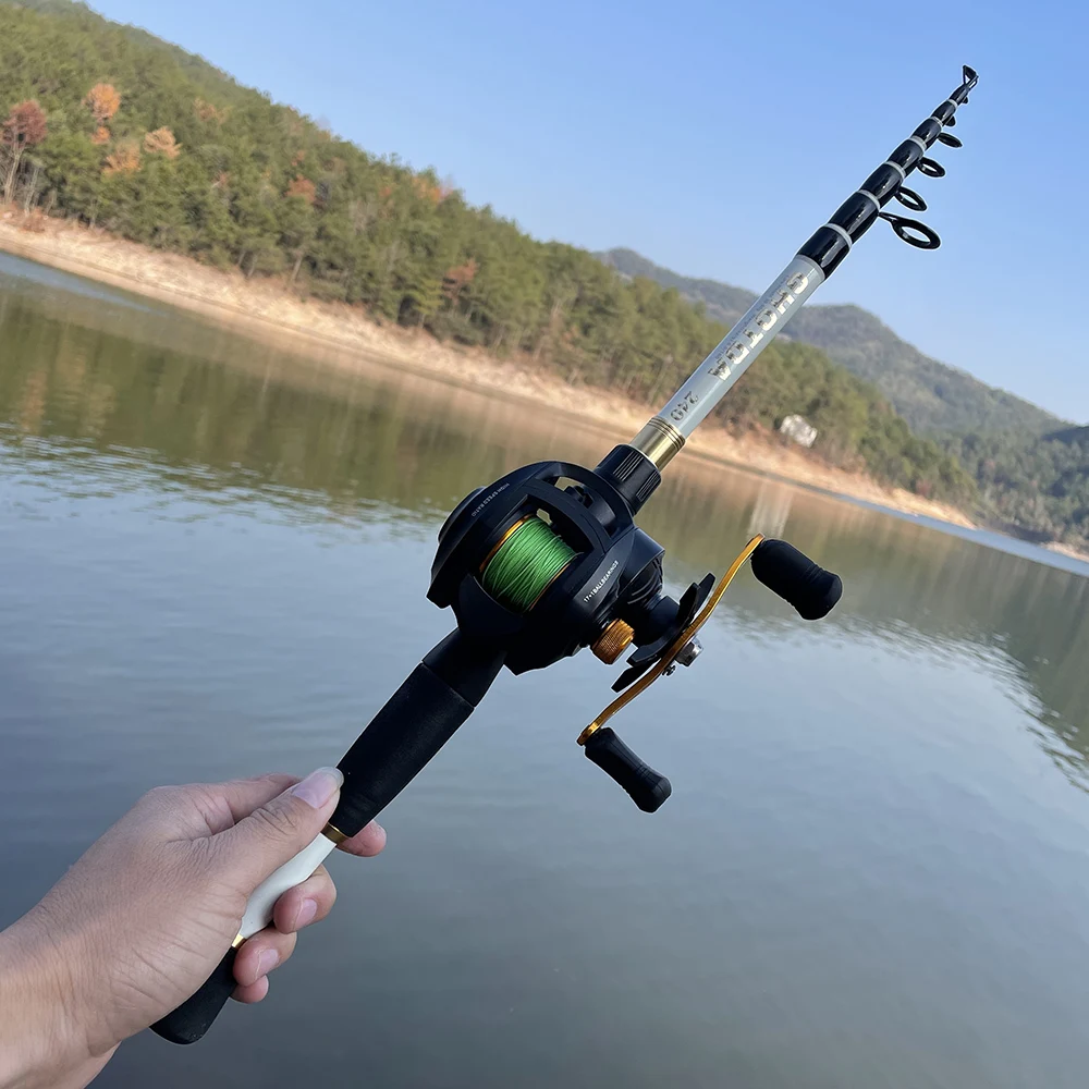 GHOTDA Casting/Spinning Rod and Reel Combo Portable Ultralight Travel Boat Rod Single Rod/Set Strong Fishing Kit Fishing Set fishing pole set,fishing rod and reel combo