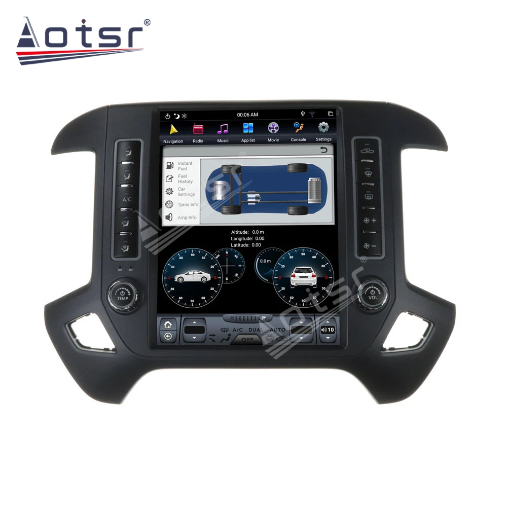 

For GMC SIERRA 2015-2019 Android 9.0 4G 64GB Tesla Style Car GPS Navigation Auto Stereo Head Unit Car Multimedia Player Carplay