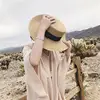 Ladies Sun Fedora Hats Small Bee Shiny Straw Hat European American Retro Gold Braided Female Sunshade Flat Sequins Hat 3