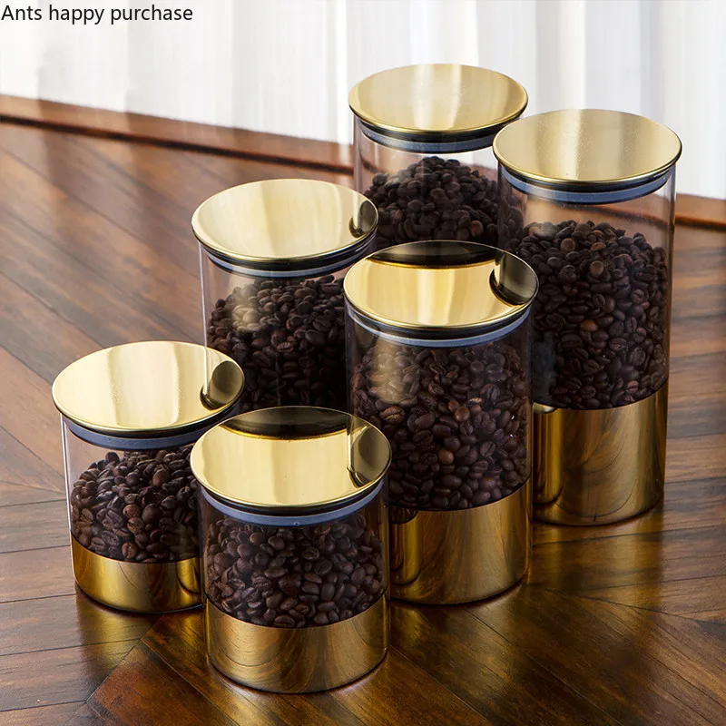 Household Glass Sealed Jars with Cover Transparent Kitchen Storage Tank Moisture-proof Food Storage Tank European Glass Jar 4