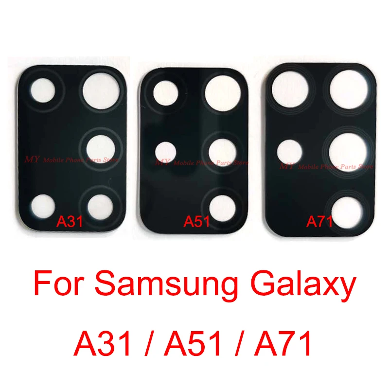 Стеклянная крышка для задней камеры Samsung Galaxy A31 A51 A71 с клейкой наклейкой запасные