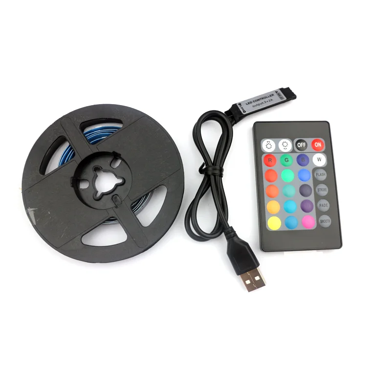 3 фута RGB USB Светодиодная лента светильник 5050 USB Tira светодиодный 5 в Гибкая неоновая RGB лента Fita светодиодный светильник s ТВ ПОДСВЕТКА фоновый светильник ing