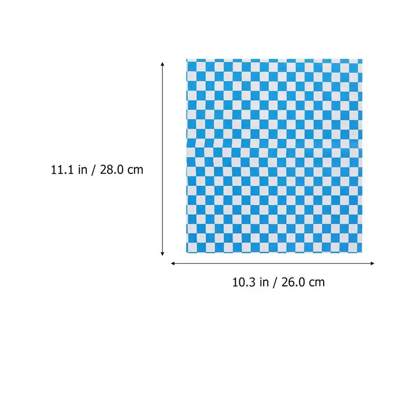 100 шт клетчатая бумага для пиццы, масла, жареная пищевая смазка, бумажные обертки для гамбургеров