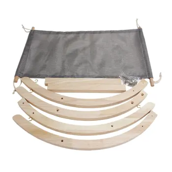

S/L Cat Bed Solid Wooden Puppy Dog Bed Cat Hammock Durable Rocking Chair Rolling Swing Toy for Pet Puppy Dog Kitten F