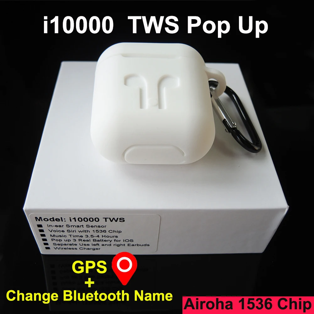 i10000 tws Smart In-ear Check Sensor Wireless Earphone Change Bluetooth Name Earbuds PK i10 i12 i200 i500 i100000 i9000 tws