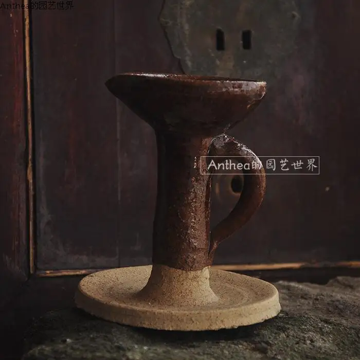 Винтажный подсвечник керамическая масляная лампа подсвечники подсвечник садовый Маяк ручной работы бужуар свечи украшение дома FC179