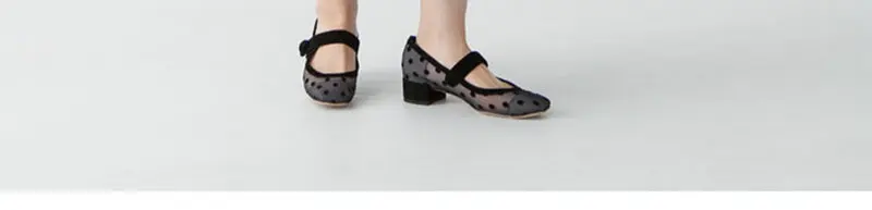 Toe Heels Mesh Black Shoes high heels pumps Party Wedding shoes High Heels Women Round