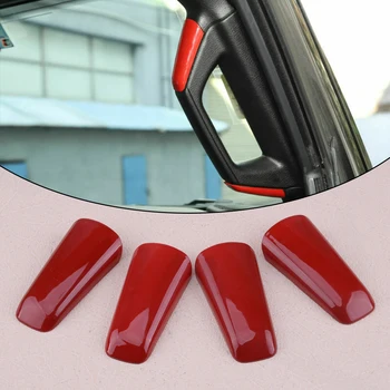 

CITALL 4pcs 26.8x21.5 cm Car A B Pillar Handle Grab Bar Decor Cover Trim Fit for Jeep Wrangler JL 2 Door 2018 2019