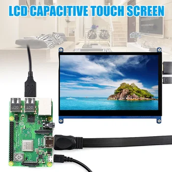 

7 Inch Touch Screen 1024x600 Resolution LCD Display HDMI TFT Monitors Compatible for Raspberry Pi HSJ-19