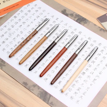 

Wooden Remastered Classic Wood Fountain pen 0.38mm extra fine nib calligraphy pens Jinhao 51A Stationery Office school supplies