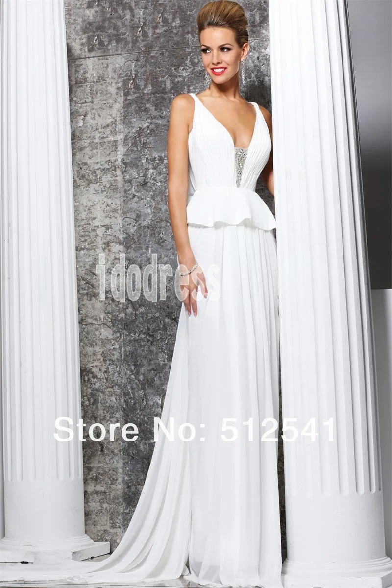 Robe de mariee Witte Trouwjurk 2018 V-hals Schede Floor Lengte Mouwen Chiffon Kralen Ruffle Beach bridal jurken Robe de mariee Witte Trouwjurk 2018 V-hals Schede Floor Lengte Mouwen Chiffon Kralen Ruffle Beach bridal jurken