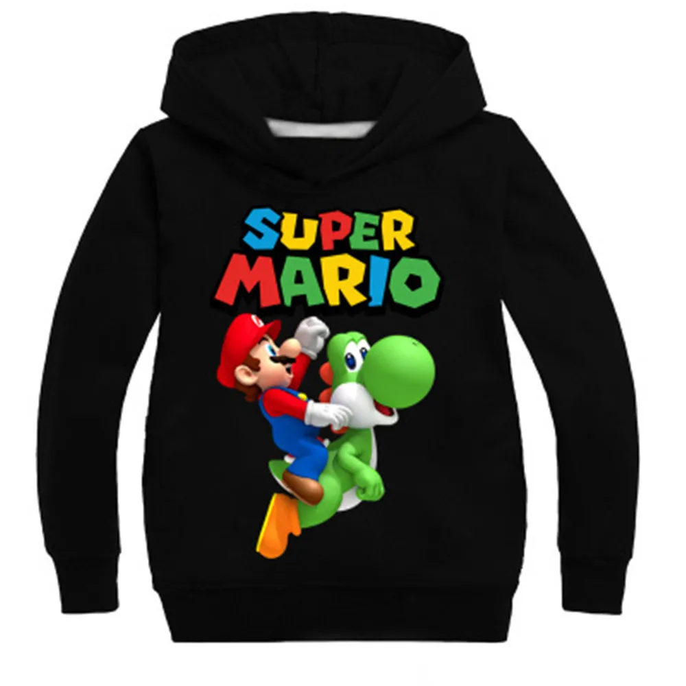 Модный Детский свитшот для мальчиков и девочек в стиле Super Mario Bros пуловеры