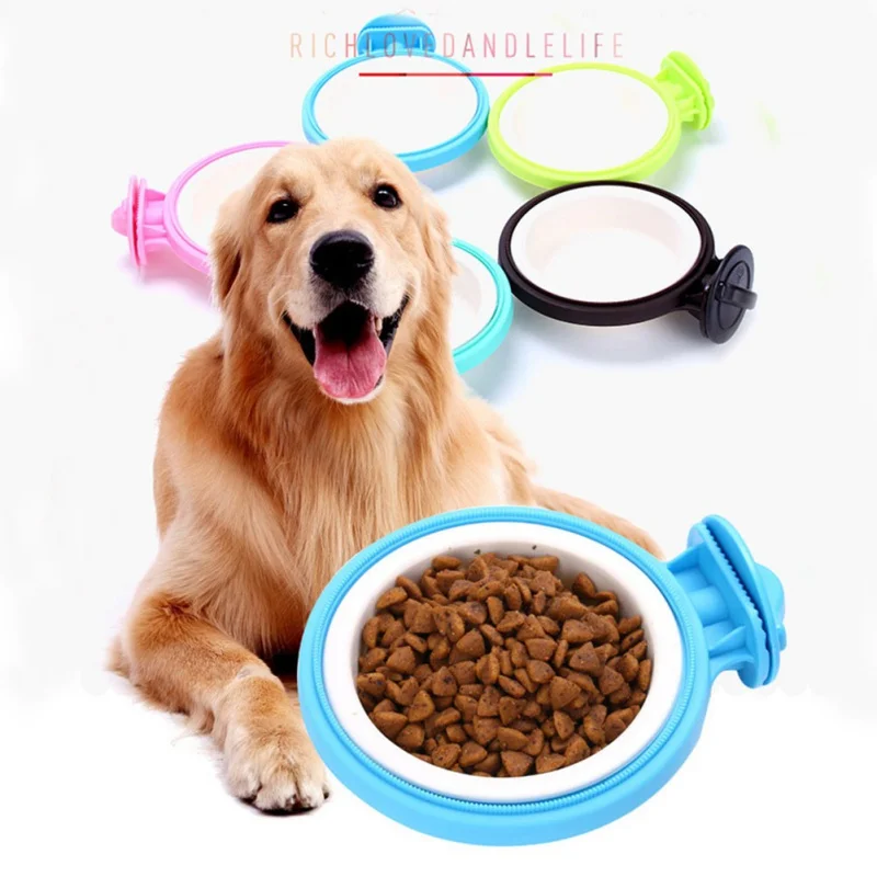 

Pet Food Water Bowl For Crates Cages Pet Dog Parrot Bird PP Removable Hanging Food Feeder Bowls x