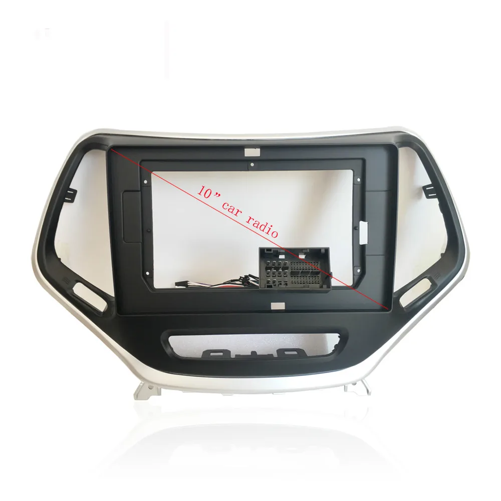 2 din Car radio Center Stereo Audio Radio DVD GPS Plate Panel Frame Fascia Replacement For Jeep Cherokee 2016 Dash Kit | Автомобили и