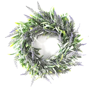 

Artificial Flower Garland Silk Lavender Wreath Romantic Fresh Style Wedding Decor For Heads Take Photo Fashion Single Product Pu