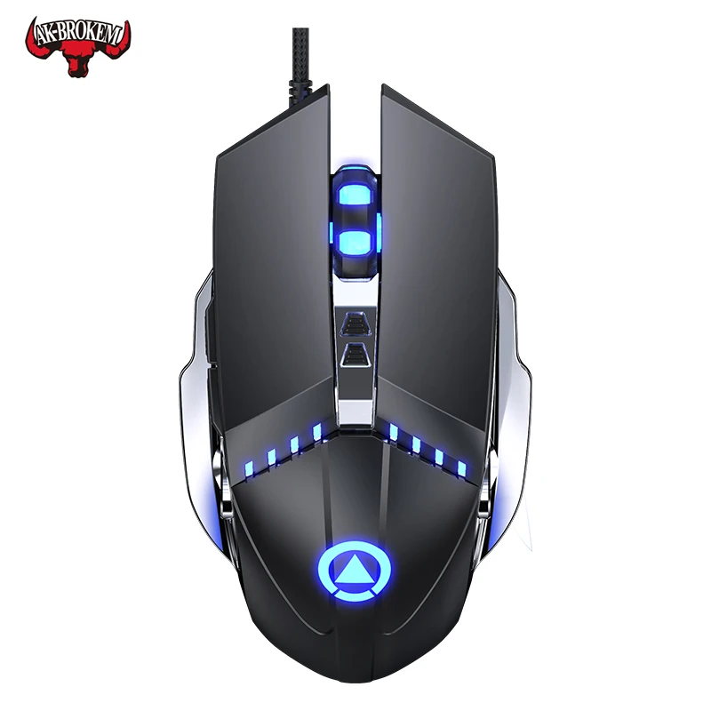 Проводная игровая мышь 3200DPI дышащий светодиодный Электронный Спорт механическая