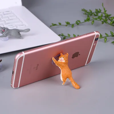 Мультфильм милый котенок котик присоска телефон подставка-держатель на рабочий стол для iPhone5 6 7 X samsung huawei
