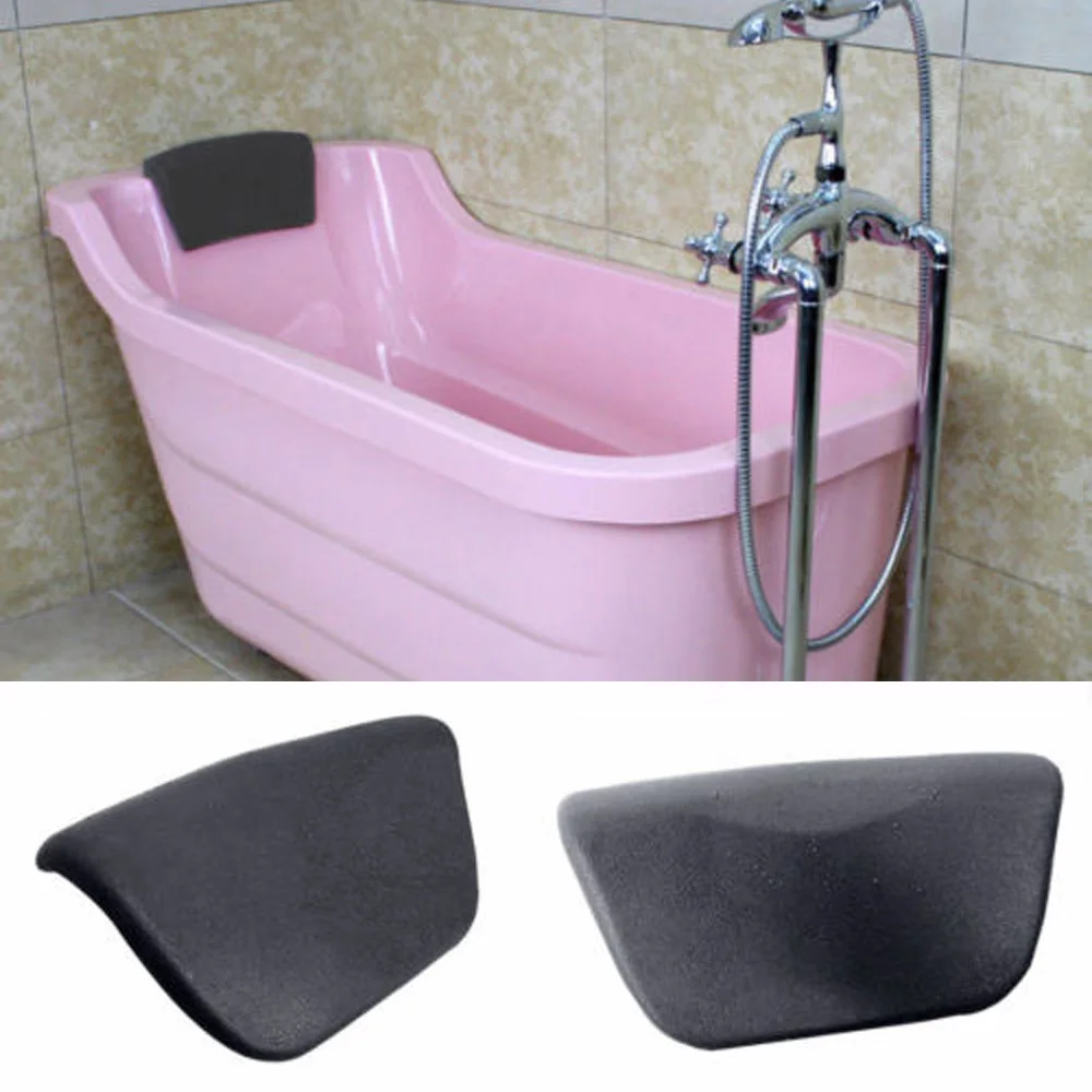 

Home Bathtub Pillow anti-slip Black Bath Head Rest Neck Support Back Tub Holder Waterproof
