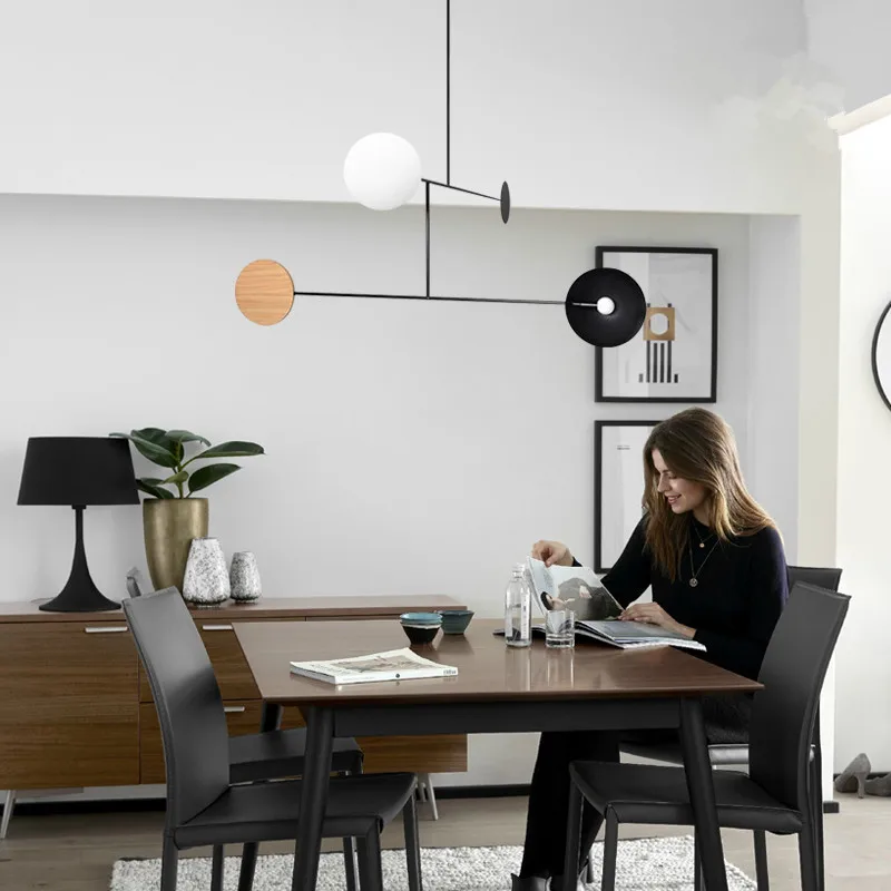 Пост-современный минималистичный офисный студийный светодиодный подвесной светильник, люстра для ресторана, арт-деко, гостиной, спальни, висячие светильники