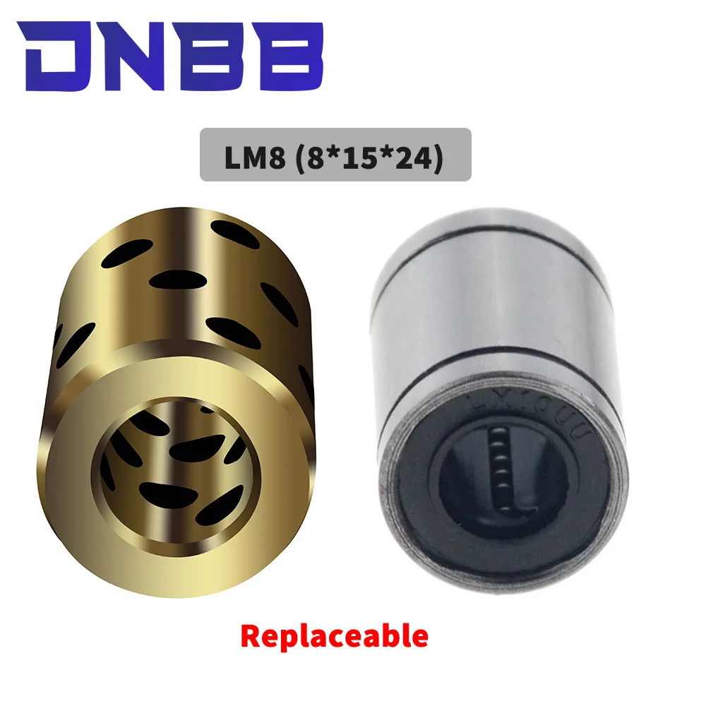 

4pcs 8x15x24 mm LM8 high quality linear graphite copper set bearing copper bushing oil self-lubricating bearing JDB LM8UU 8mm