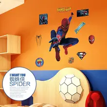 Украшение для дома детская комната мультфильм наклейка на стену гостиная фон Наклейка на стену Человек-паук Съемная Наклейка на стену краска