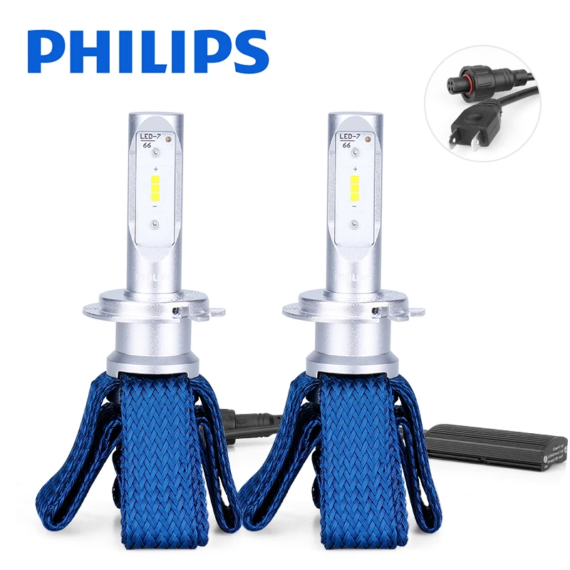 philips ultinon essential h7 led 12v 6000k car led headlight bulbs auto hl beam thermal cool 11972uex2 luces led para auto 2pcs
