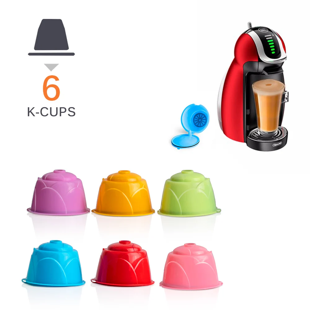 

Reusable dolce Gusto Coffee Filter Capsule Plastic Coffee Filter Cups Pod Refillable Dolce Gusto Fit for Nescafe Coffee Machine