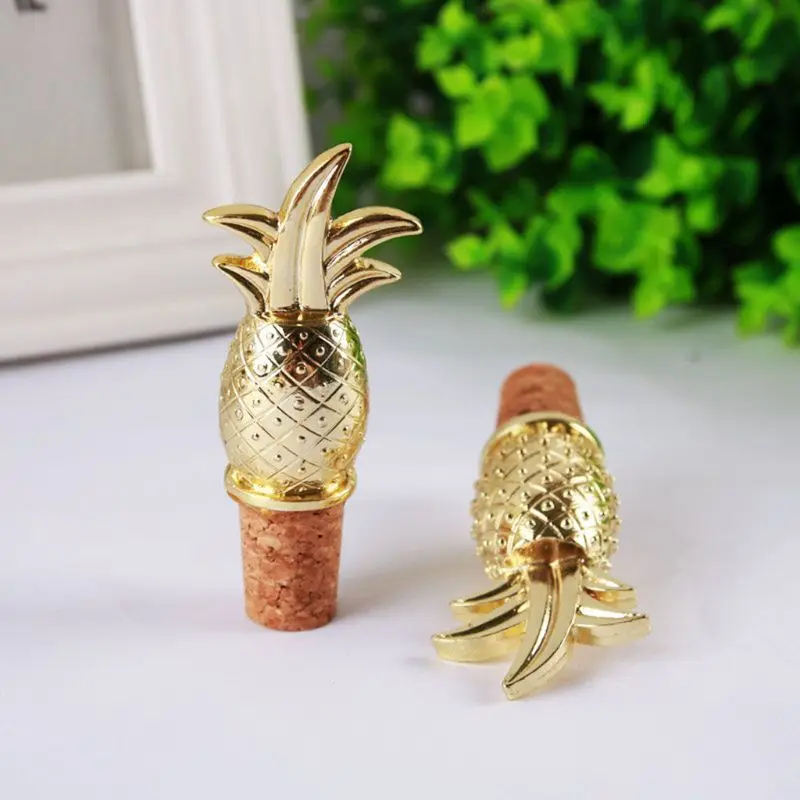 Creative Pineapple Champagne Red Wine Bottle Stopper Cork Plug Wedding Party Decorations Business Travel Souvenirs