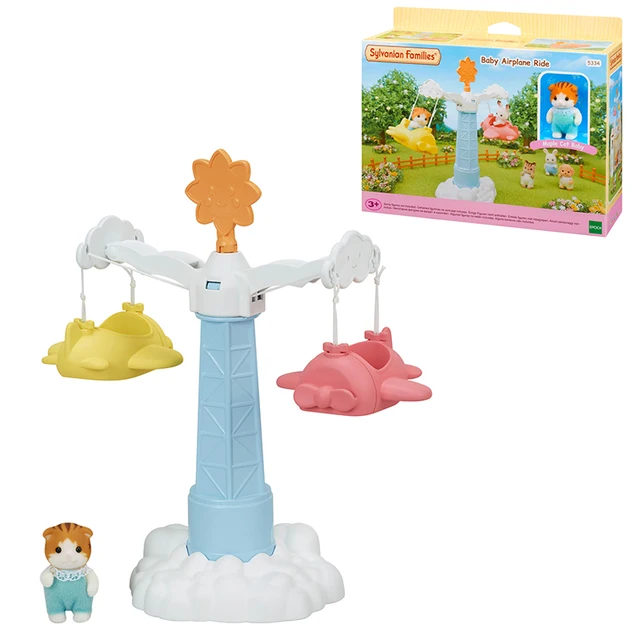 Sylvanian Families Dollhouse Furniture Accessories Baby Airplane Ride w/1 Figure New 5334 1