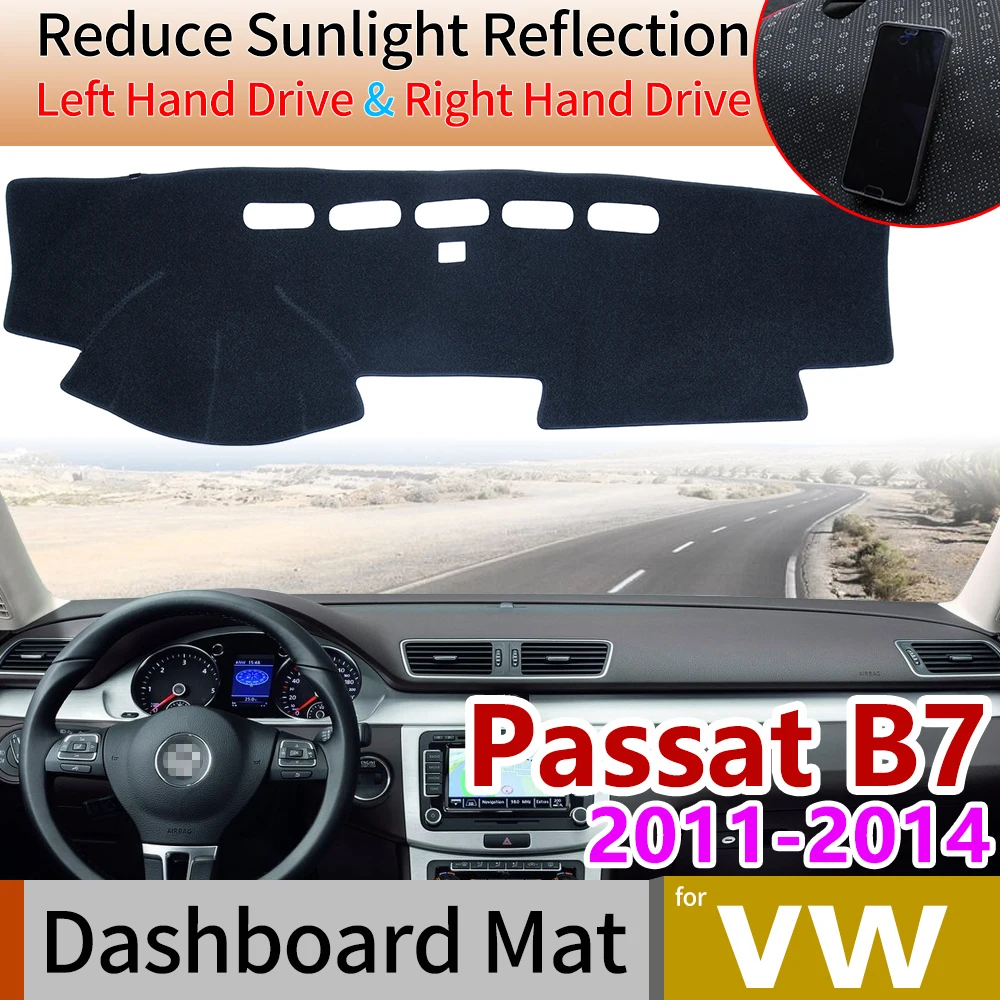 

for Volkswagen VW Passat B7 2011~2014 Anti-Slip Mat Dashboard Cover Pad Sunshade Dashmat Protect Carpet Accessories 2012 2013