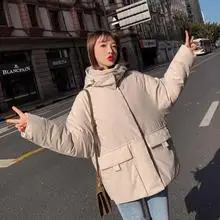 Зимняя хлопковая стеганая одежда, женское приталенное плотное хлопковое пальто, женская длинная пуховая куртка выше колена с большим меховым воротником