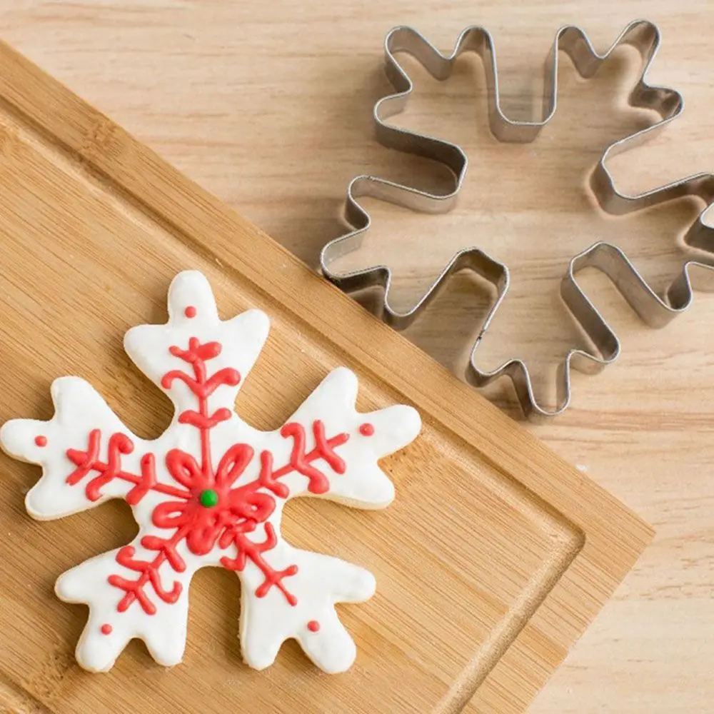 Форма для выпечки печенья из нержавеющей стали, форма для рождественских снегов, формочки для печенья, формы для печенья, инструменты для кухни