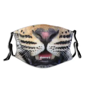 

Leopard Snout Animal Face Non-Disposable Face Mask with Filter PM2.5 Anti Haze Dustproof Protection Mask Respirator Mouth Muffle