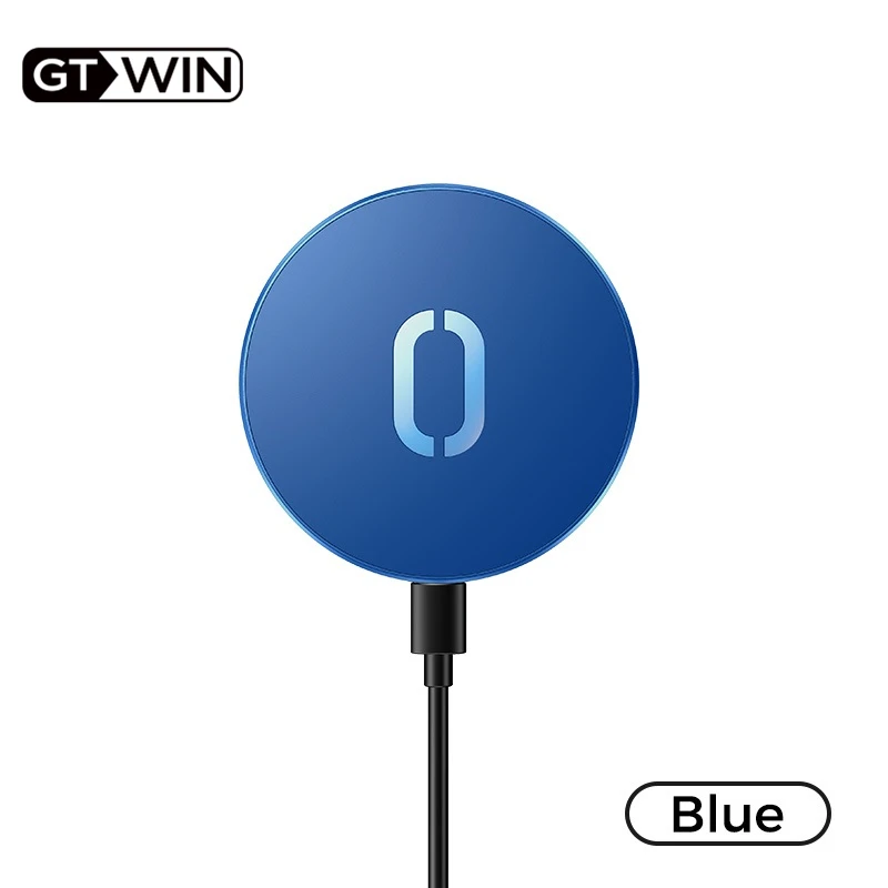 GTWIN New hot sale blue fashion Magsafe phone Wireless charger 15W Magnetic Fast Wireless charging For iPhone 12 12ProMax 12mini