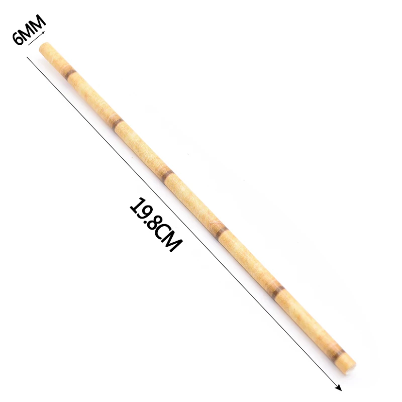 25Pcs Creative Drinking Straw Bamboo Pattern Paper Drinking Straw Decoration Wedding Party Bar Supplies