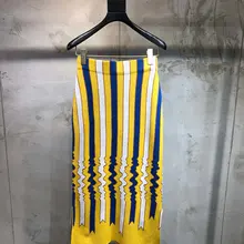 Новинка, женская модная сексуальная юбка в Вертикальную Полоску, 1030