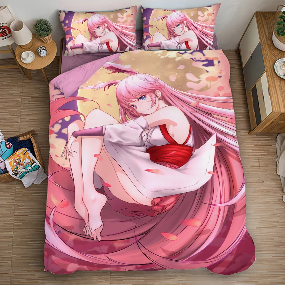 3D Yae Sakura Anime Print Bedding Set Duvet Covers Pillowcases One Piece Comforter Bedding Sets Bedclothes Bed Linen 03