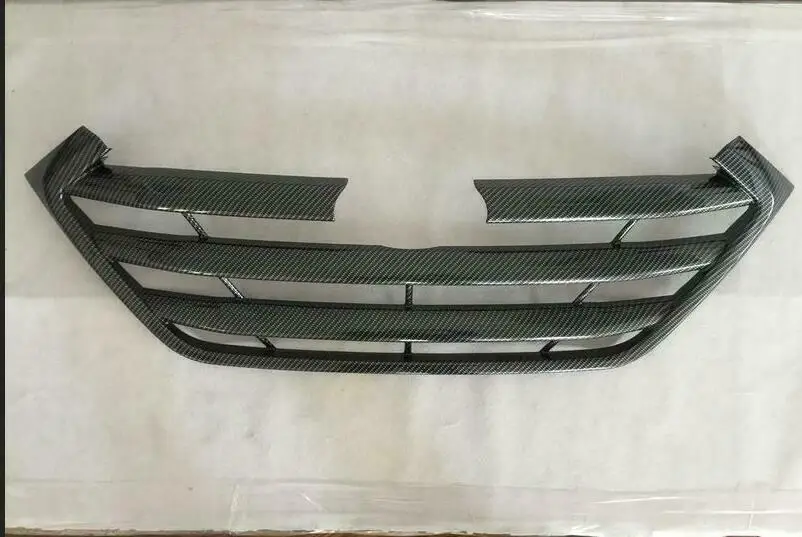 Car modification Car accessories Carbon fiber Front Chrome Grille Grill Overlay For Hyundai Tucson