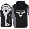 Winter Stargate Atlantis Hoodies Men Fashion Coat Pullover Fleece Liner Jacket Stargate Atlantis Sweatshirts Hoody 2