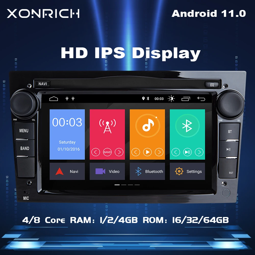 2 Din Android 11 Car Radio For Opel Vectra C Zafira B Corsa D Astra H G J Meriva Vivaro Multimedia GPS Navigation NODVD Player | Автомобили