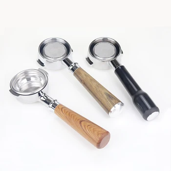 

58MM Alloy Solid Wood Espresso Coffee Machine For E61 Filter Holder Portafilter Branch Wooden Handle Professional Accessory