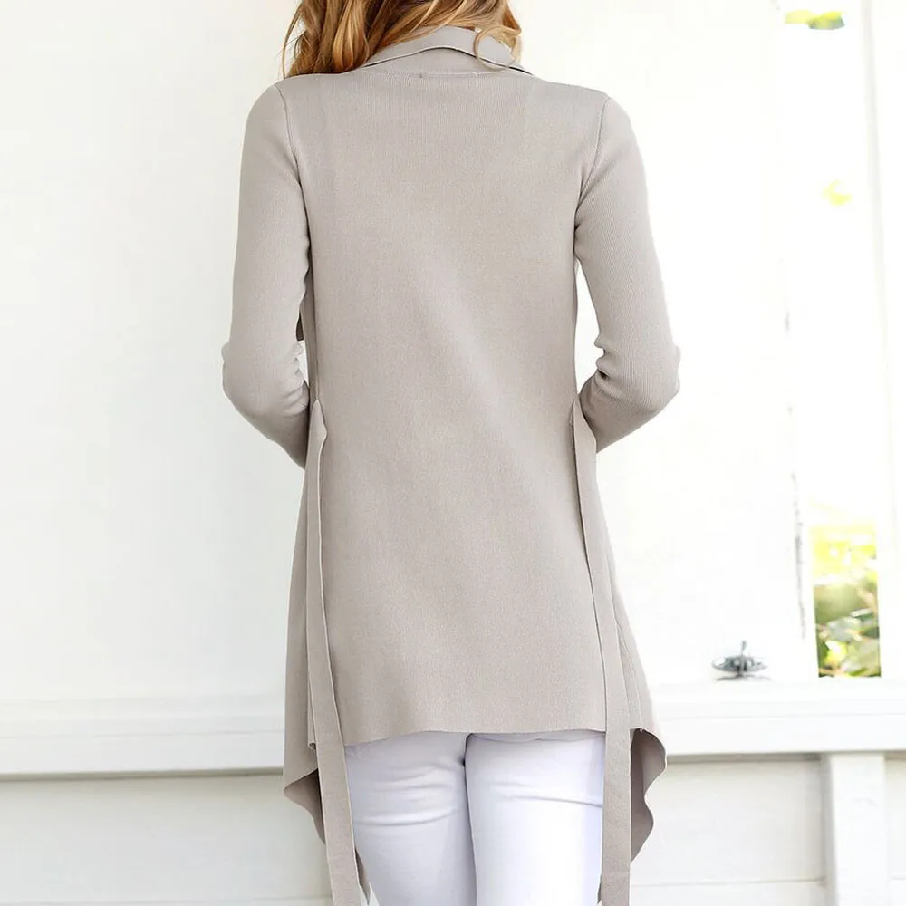 Jaycosin Fashion Women Winter Warm Open Front Jacket Pockets Coat Stylish Long Sleeve Comfortable Cardigan Jacket Coat 24#4