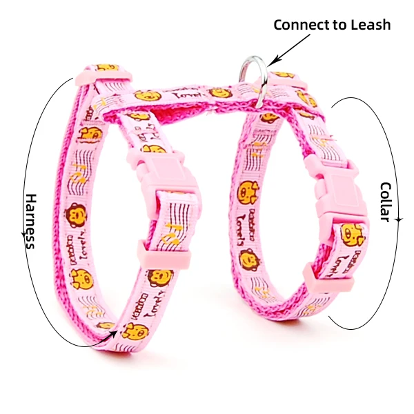 pink cat harness