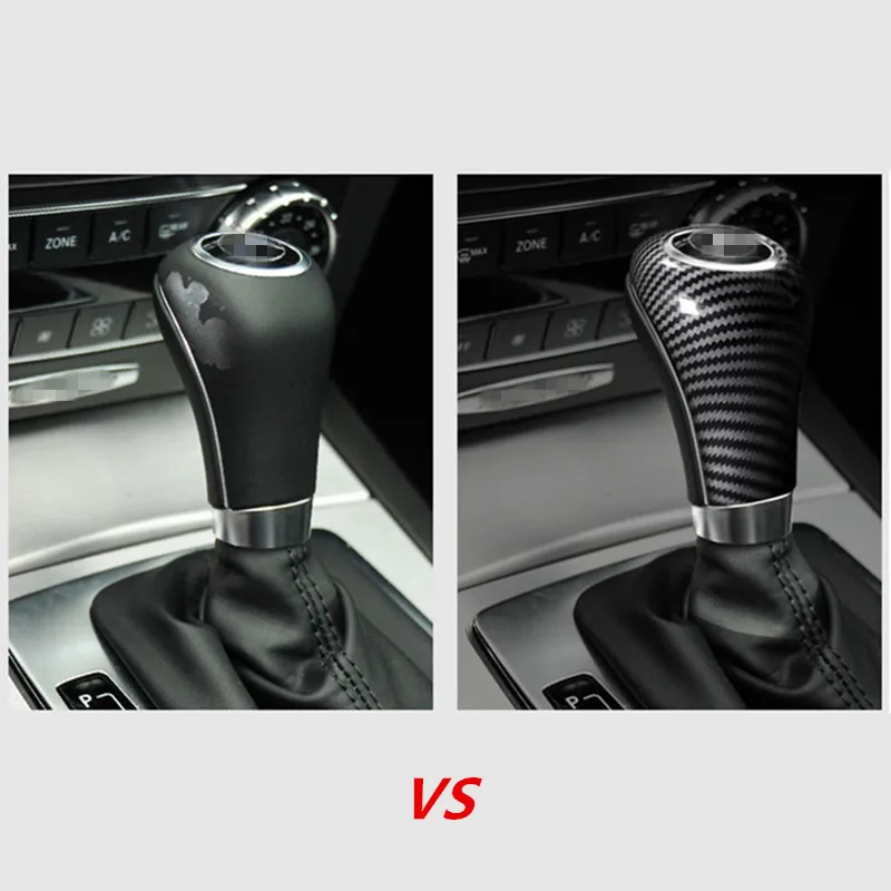 Carbon-Fiber-Stripe-Gear-Shift-Handle-Sleeve-Cover-Trim-For-Mercedes-Benz-X204-W204-W212-GLK (3)